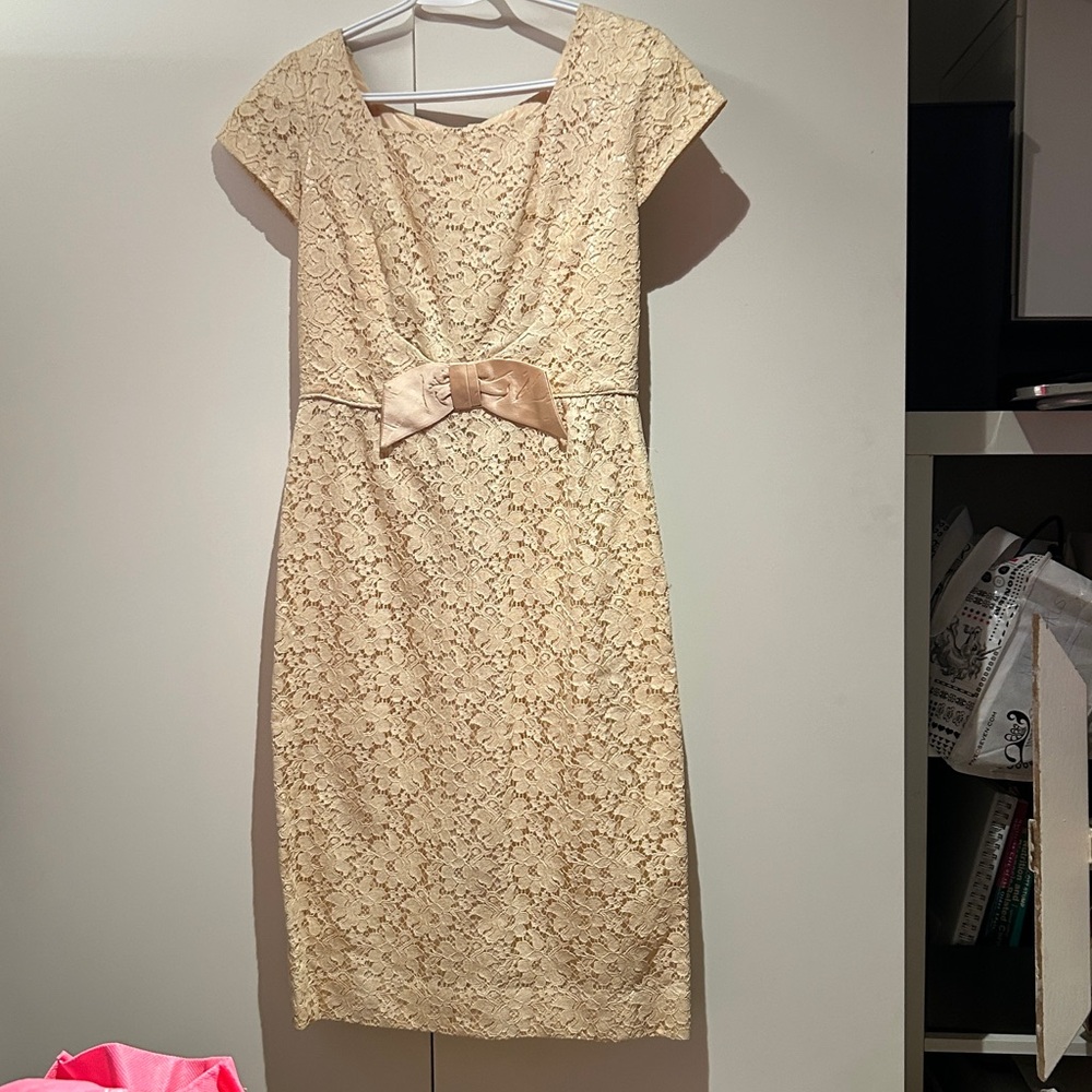 Elegant Lace Dress with Bow, vintage